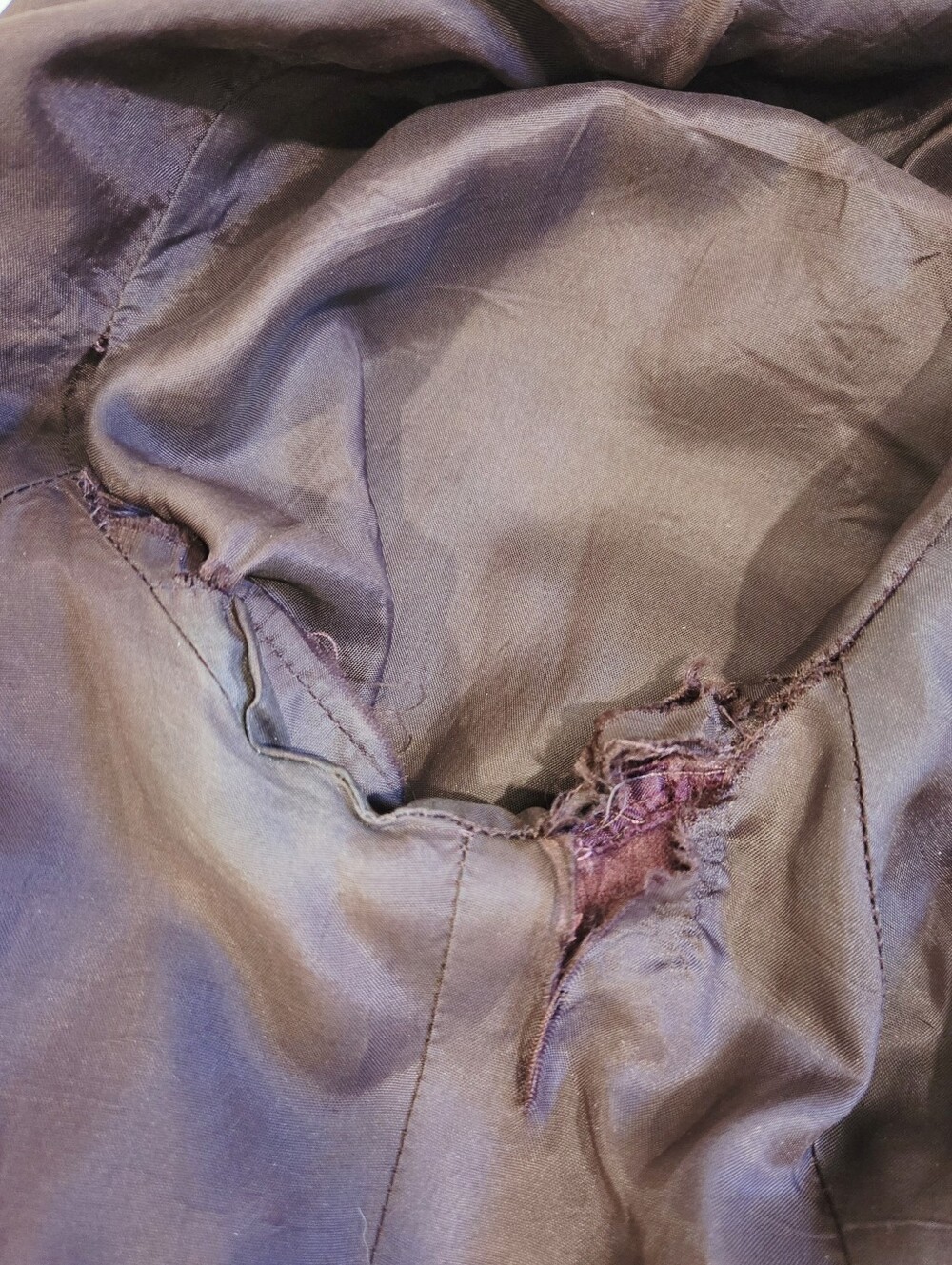 Vintage Tristan & Iseut Velvet Jacket | 90s Burgundy Embroidered Long Blazer XS - Picture 14 of 14